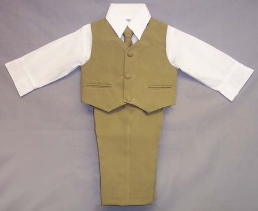 Khaki Toddler Vest & Pants Set