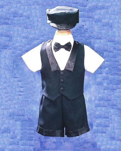 Close-Out Ring Bearer Paisley Vest and Shorts Set