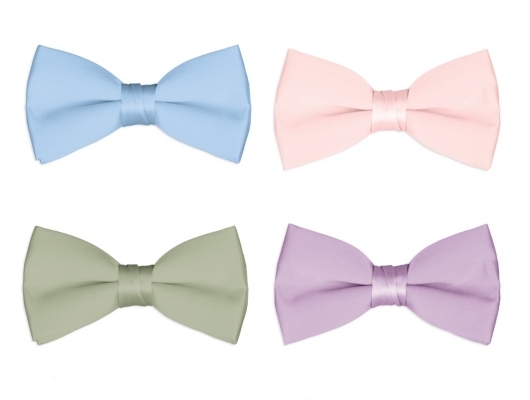 Boys Bow Ties Set of 4 - Pastel Colors