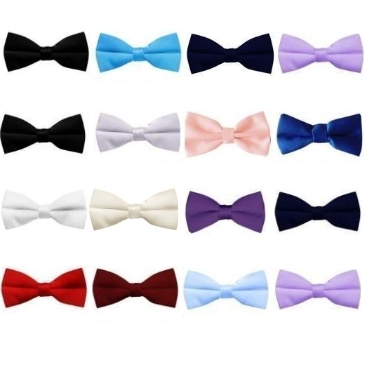 Discontinued Boys Satin Bow Ties         Lilac Banded