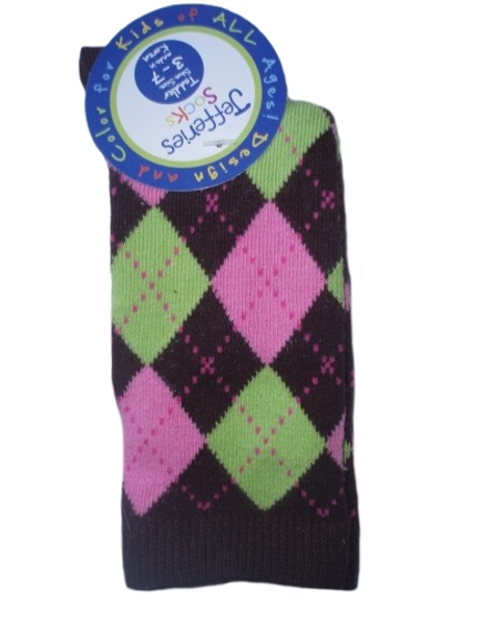Jefferies Brown Argyle Knee Socks