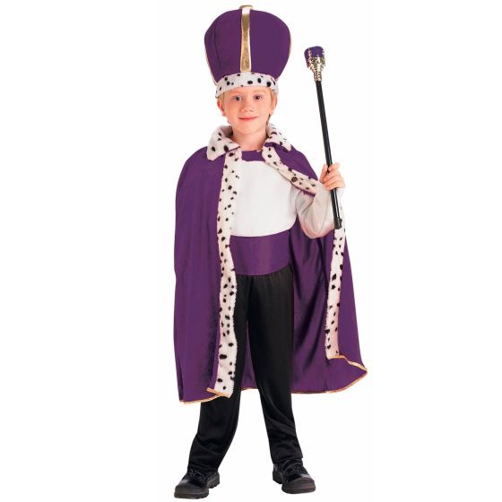 Purple King Robe and Crown Child Costume