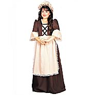 Kids Child Colonial Girl Historical Costume