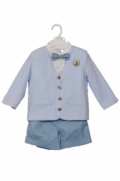 Suit Sale on Dapperlads   Blue Seersucker Striped Eton Easter Suit Sale   2t To 4t