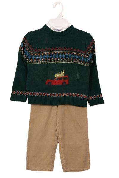 Boy's Holiday Sweater Set