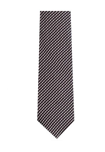 Selini Black Mini Checks Zipper Tie - 11 in.