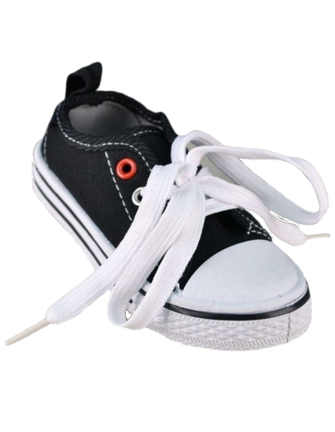 **Blow-Out Sale** Retro Boys Black Canvas Low Top Sneakers Shoes
