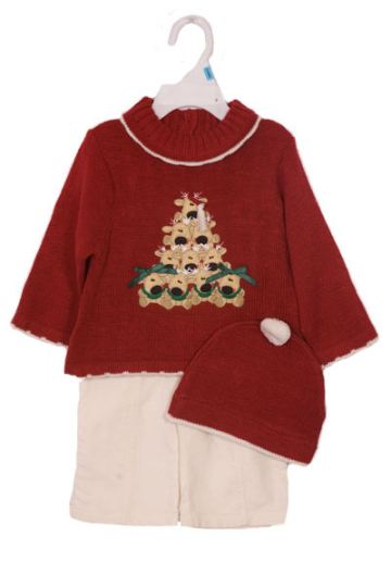 Sale! Reindeer Friends Girl's Holiday Sweater Set - 24 mo.