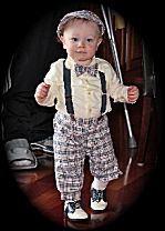 Linen Navy Check 5 - Piece Knicker Set SALE
