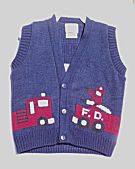 3-Piece Fire Truck Sweater Vest Set