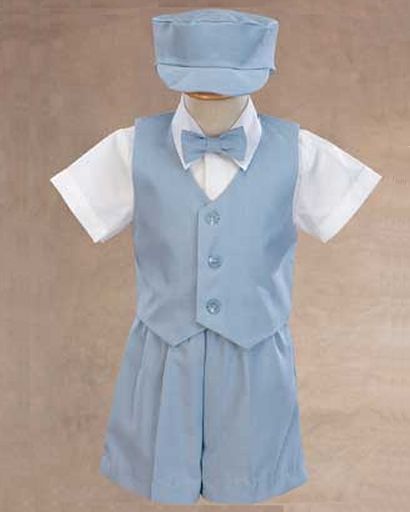 Lt Blue Special Occasion Short Set with Hat SALE