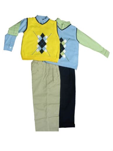 Close-Out Argyle Vest / Slacks Set