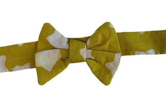 African Cotton Boys Bow Ties - Mustard
