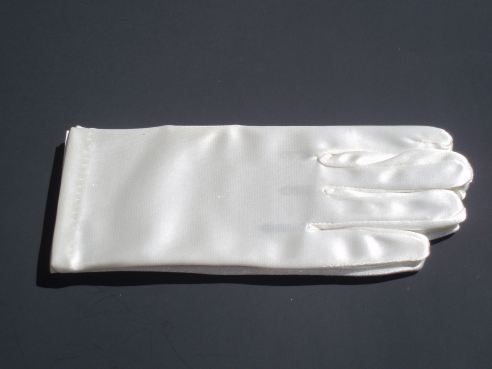 Ivory Satin Gloves