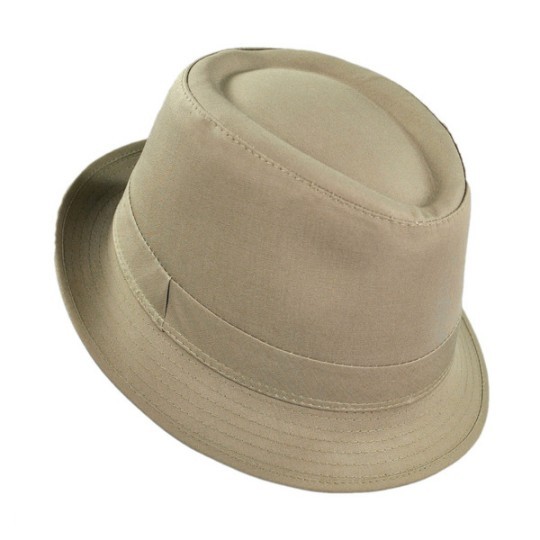 Sale! Baby Boys Khaki Cotton Fedora Hat