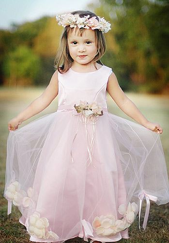 Clearance Pink Petal Easter Flower Girl Dress