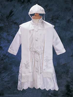 4 Piece Baptism Robe & Shawl