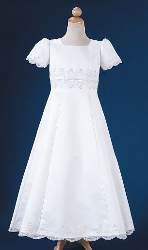 A-Line Girl's Communion Dress - Tea Length