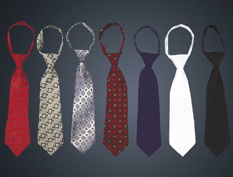 Lito Satin Zipper Ties - 10 in.