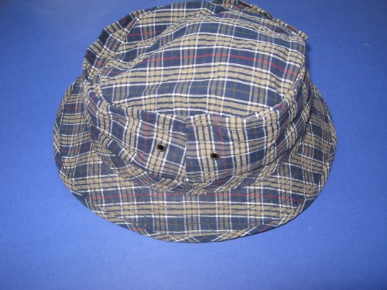 Navy Plaid Youth Bucket Hat