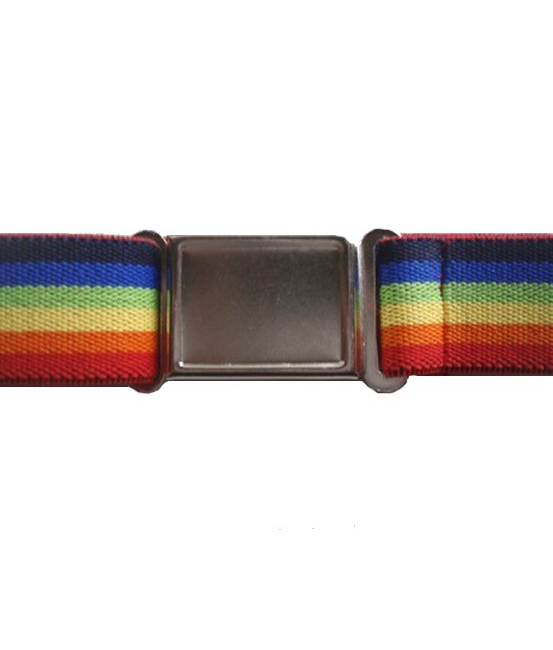 Magnetic Buckle Elastic Belts - Rainbow Stripe