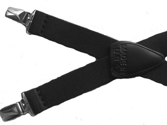 black elastic suspenders