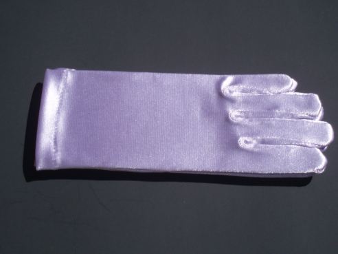 Lilac Satin Gloves
