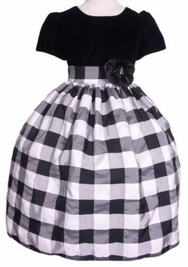 Clearance Black & Off-White Special Occasion Dress