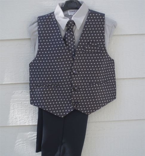 Close-Out 4-Piece Boy's Gray Vest And Slacks Set