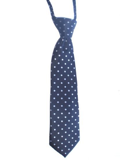 Polka Dot Zipper Tie - Black