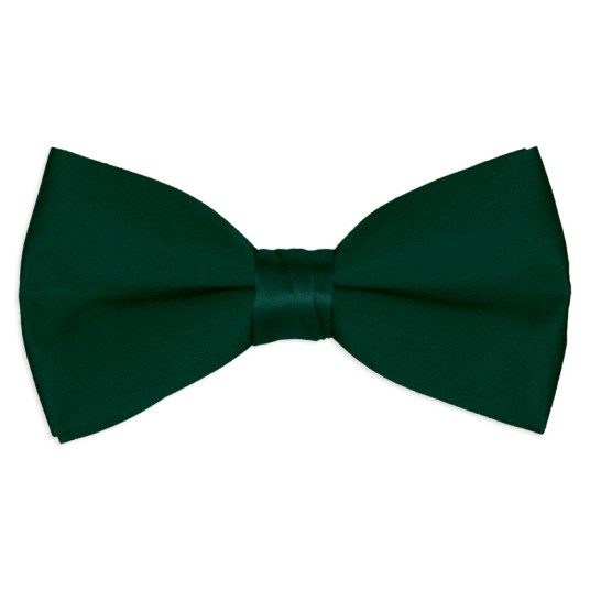 hunter-green satin bow tie