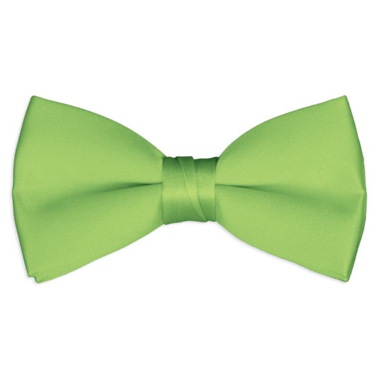 lime-green satin bow tie