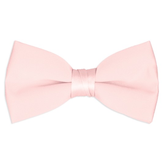 light-pink satin bow tie