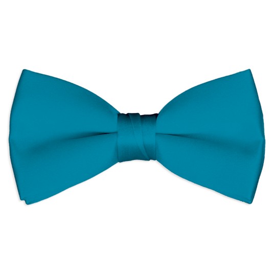 caribbean blue satin bow tie