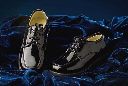 Patent Leather Square Toe Dress Shoes - Black