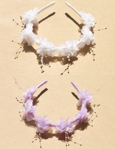 Flowers & Tulle Headband